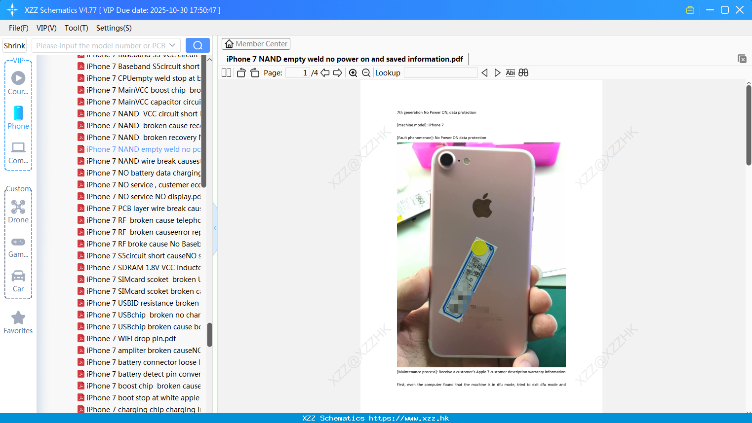 IPhone 7 NAND Empty Weld No Power On And Saved Information